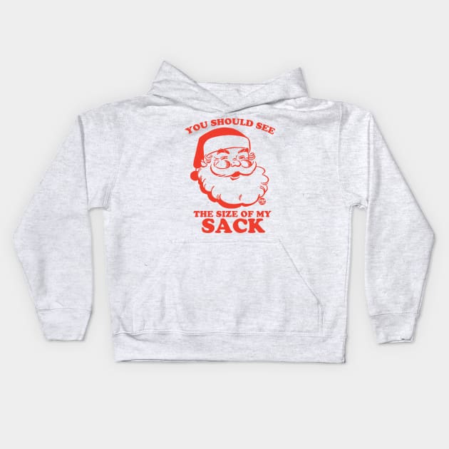 SANTA SACK Kids Hoodie by toddgoldmanart